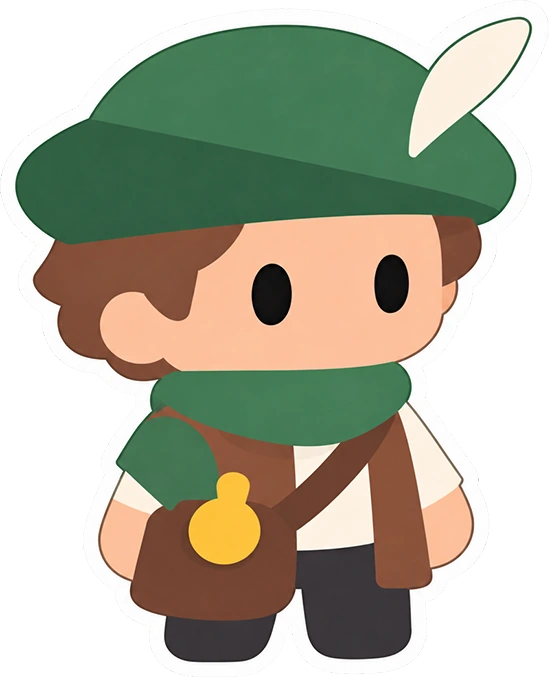 A merchant miner in a green hat and scarf